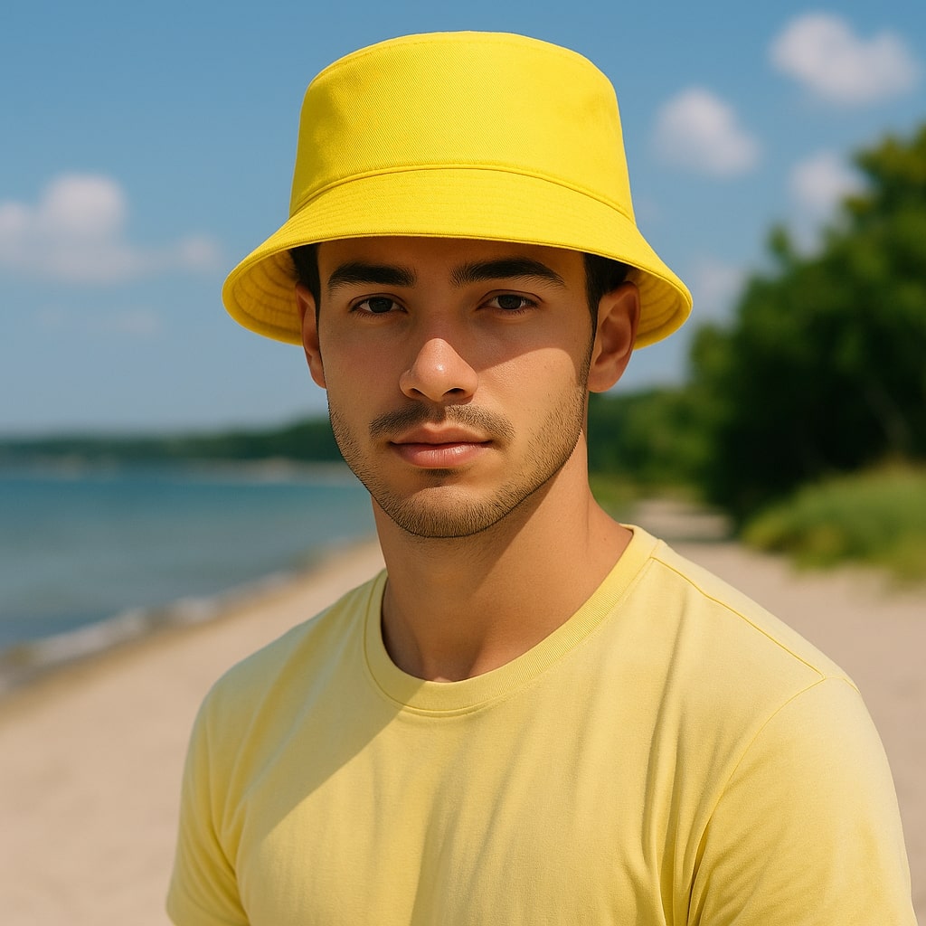 Herren Regular Fit Anglerhut 25RS074 - Yellow
