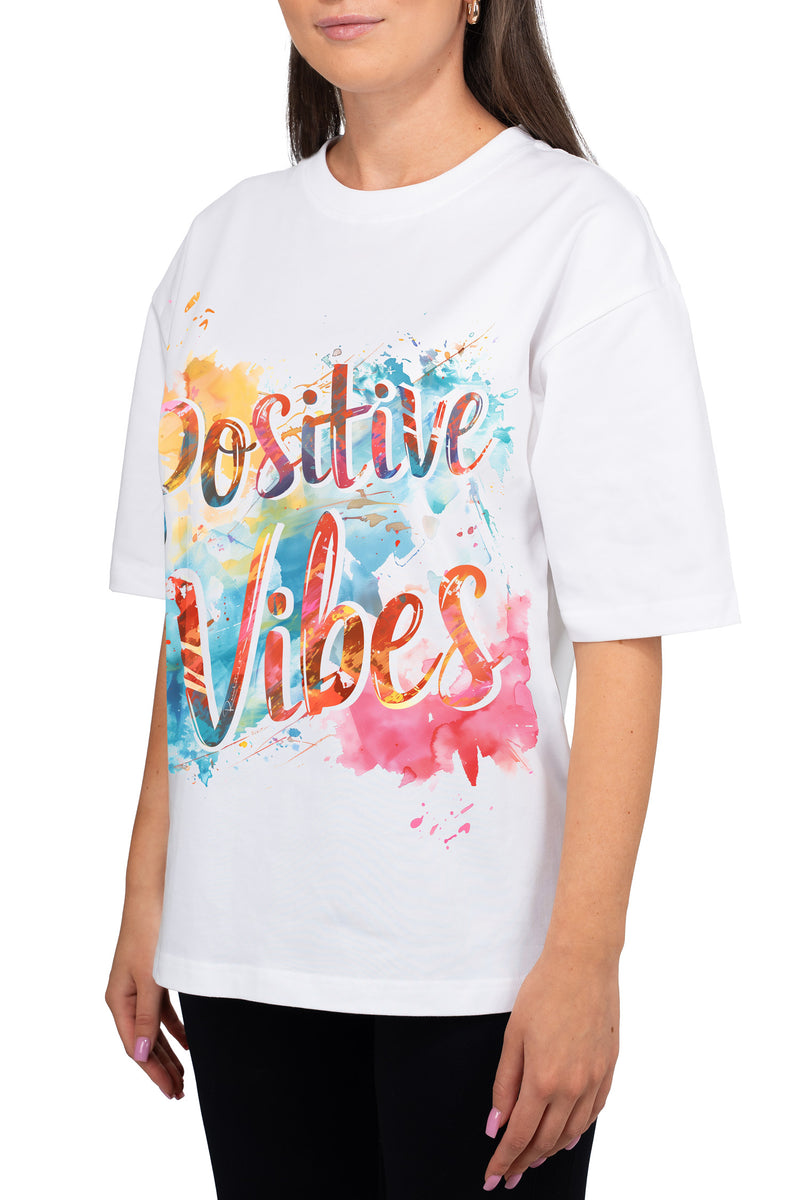 Damen Oversized T-Shirt 24RSW057 - Vibrant Positivity