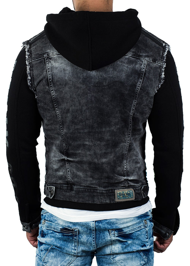 Herren Regular Fit Jacke Denim CJ155 - Black