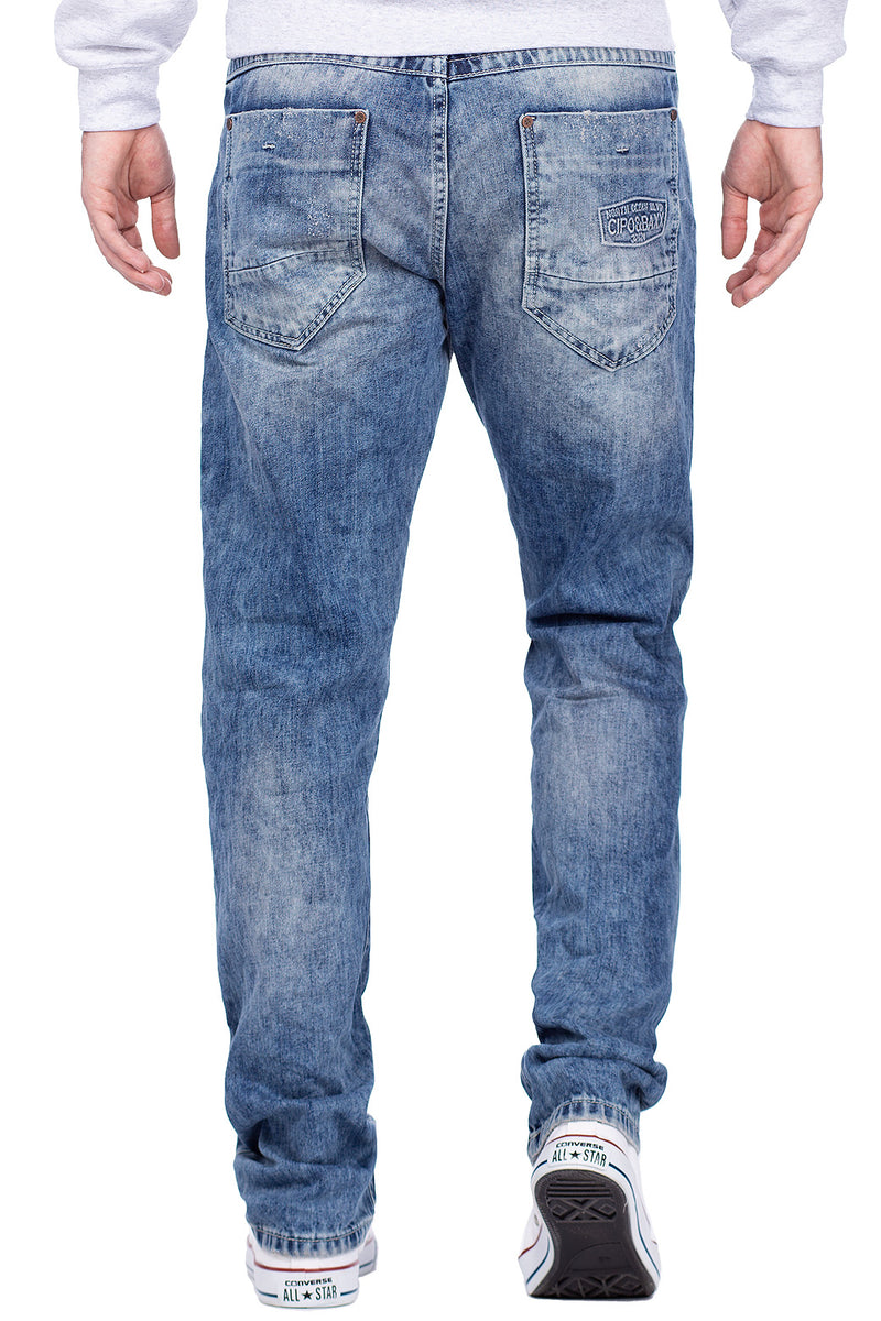 Herren Regular Fit Jeans Stonewashed CD131 - Blue