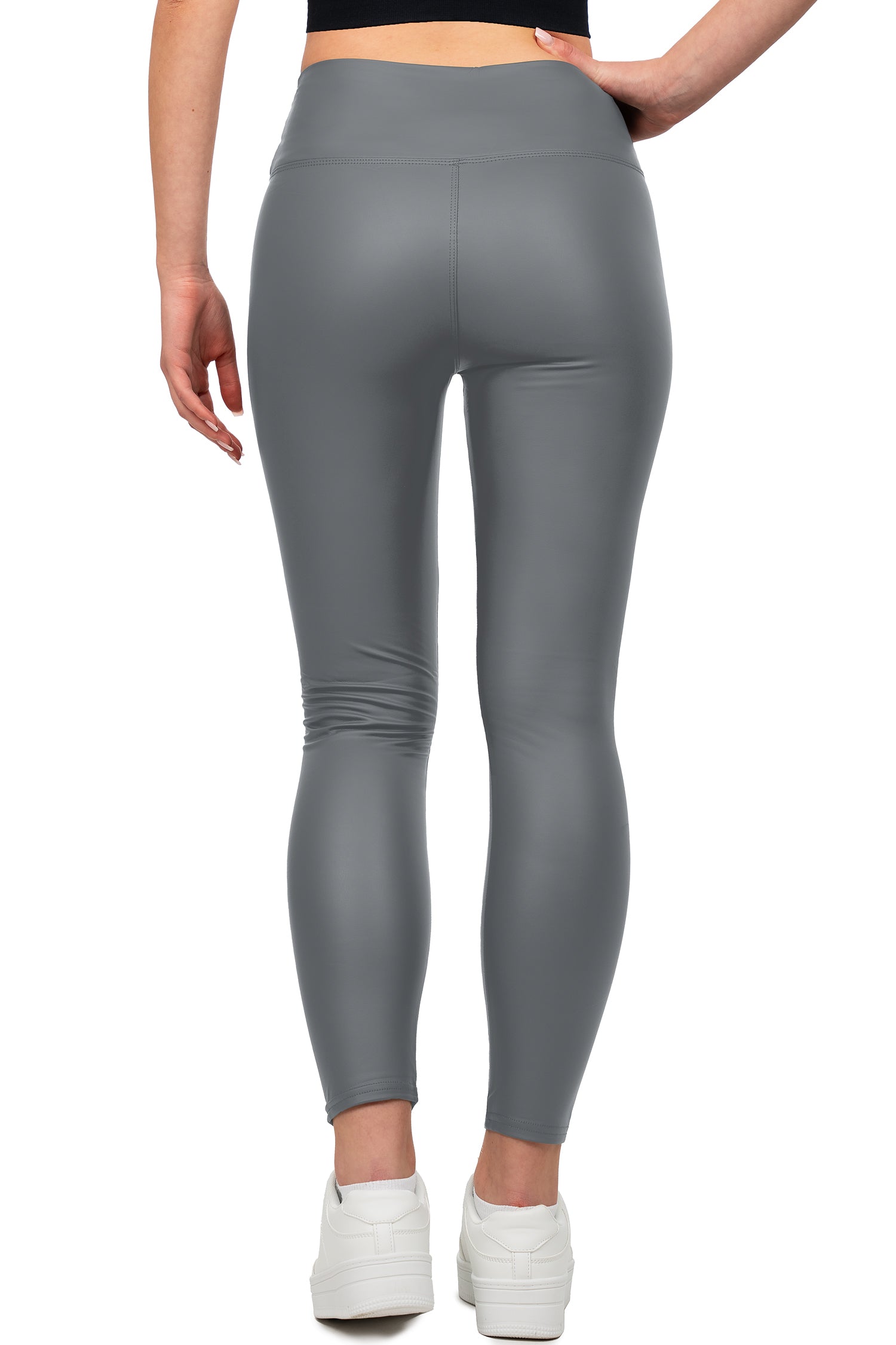 Damen Skinny Fit Hose High Waist 25RSW066 - Grey