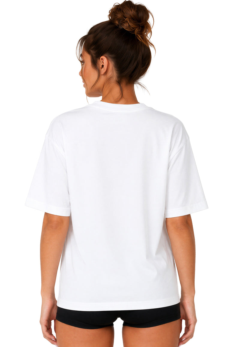Damen Regular Fit T-Shirt Shoulder Drop 25RSW071 - White