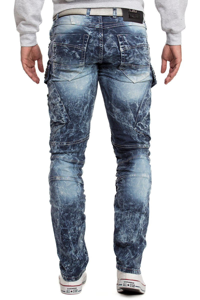 Herren Regular Fit Jeans Stonewashed CD494 - Blue