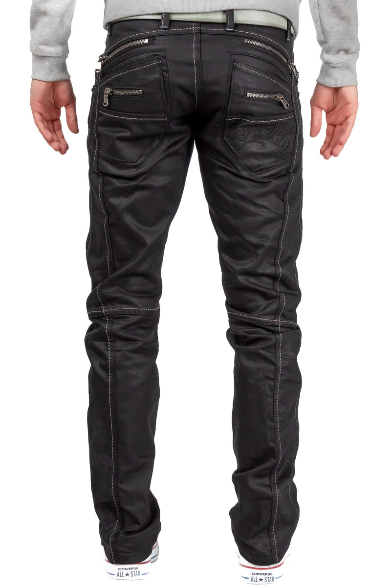 Herren Regular Fit Jeans Mid Waist C0812 - Black