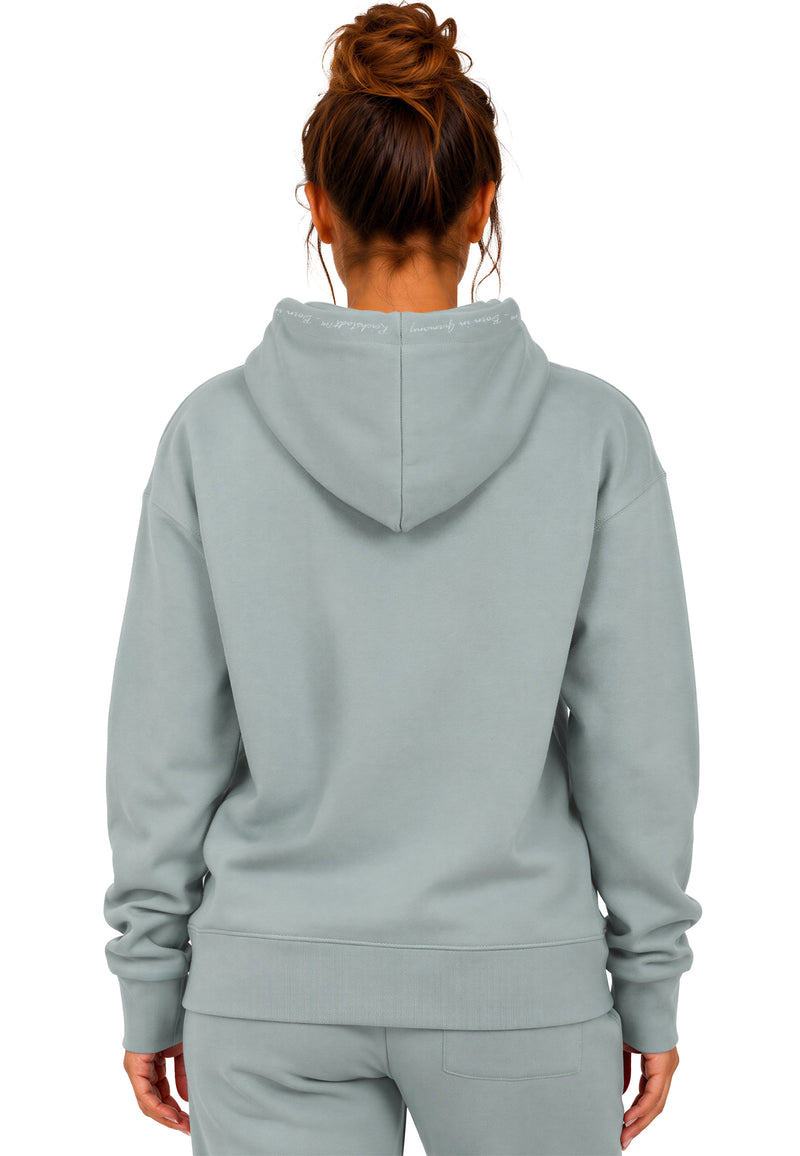 Damen Relaxed Fit Hoodie Marken-Stick 23RSW038 - Grey