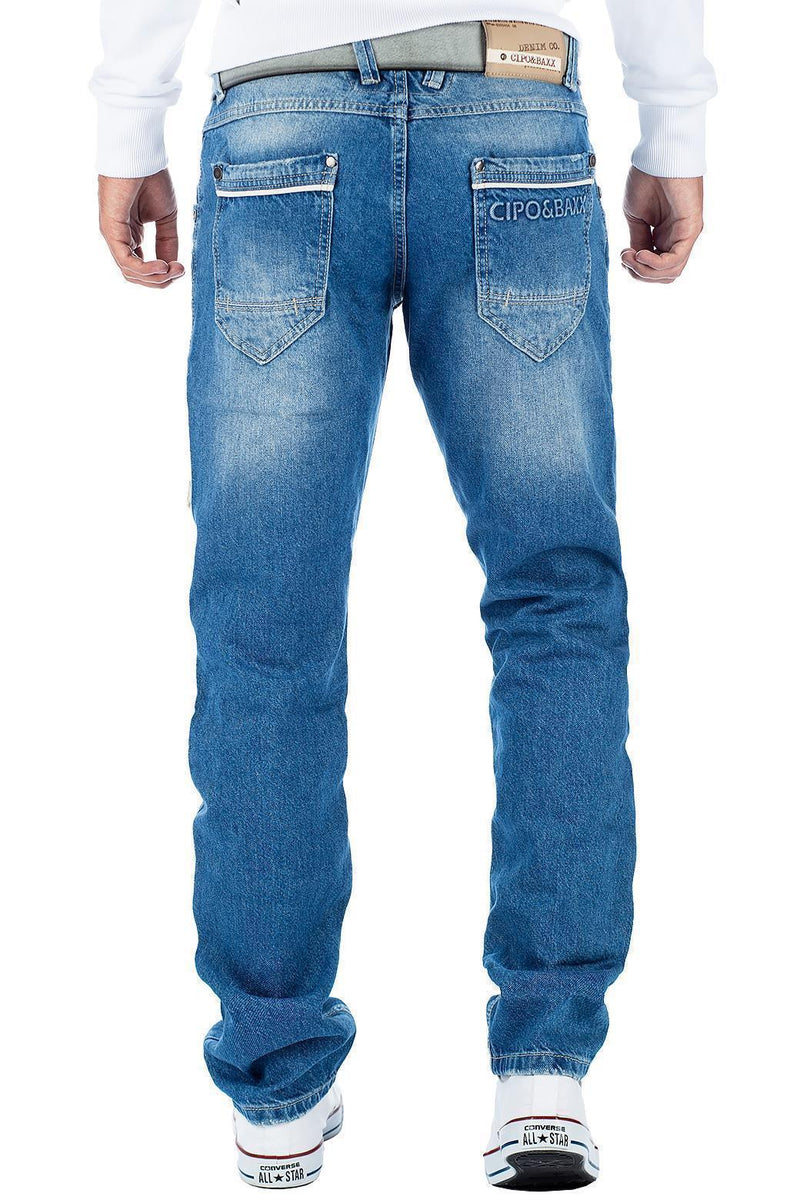 Herren Regular Fit Jeans Stonewashed CDB104BANS - Blue