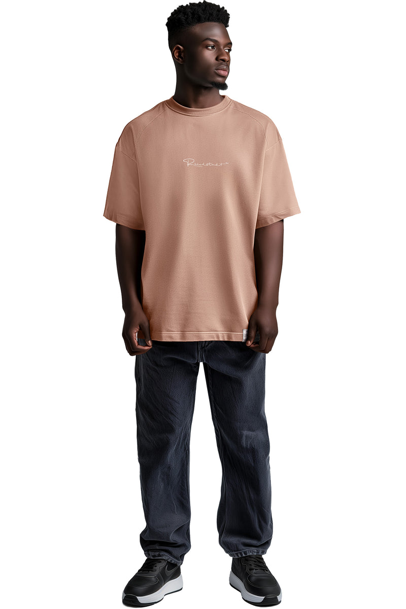 Herren Oversized T-Shirt 22RS033 - Warm Brown