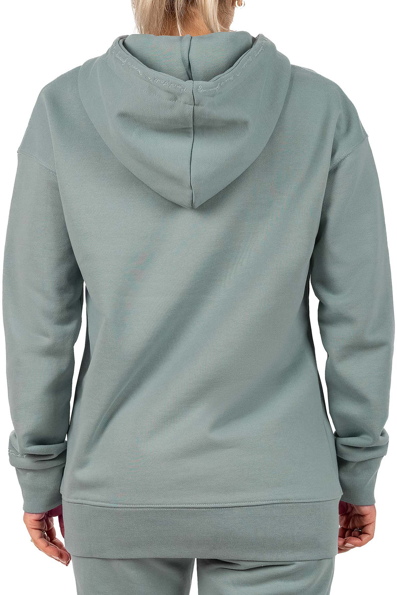 Damen Relaxed Fit Hoodie Marken-Stick 23RSW038 - Grey