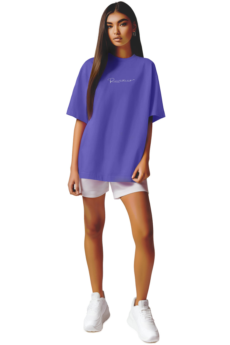 Damen Oversized T-Shirt Brand Stick 23RSW044 - Light Purple