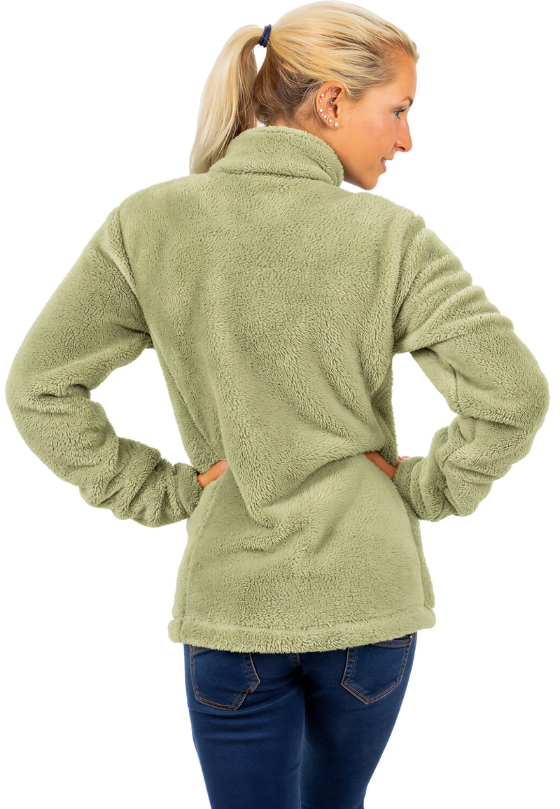 Damen Regular Fit Fleecejacke Kuschelige 22RSW002 - Sage Green