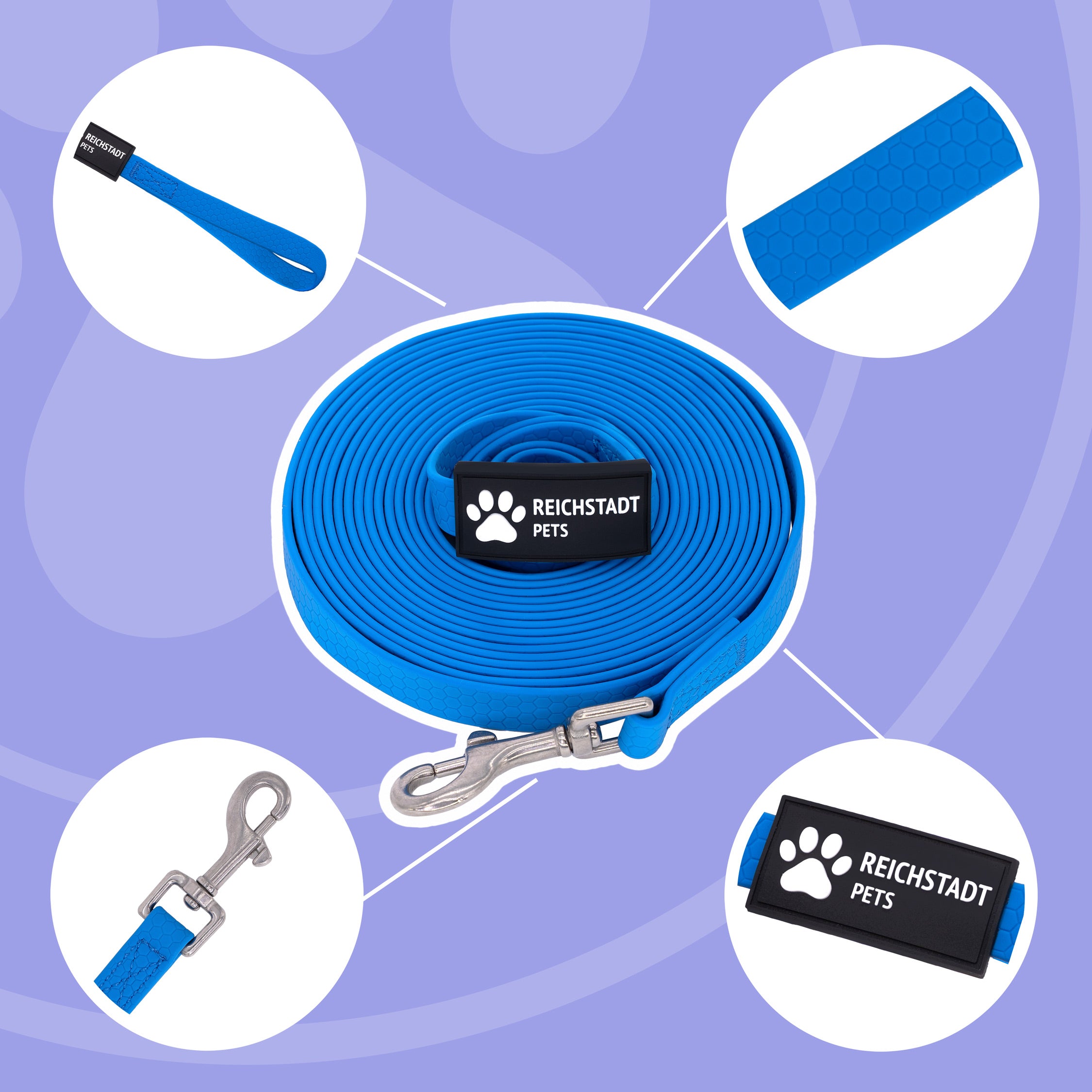 RS Pets Hundeleine Texturierte PVC 25RSP085 - Blue