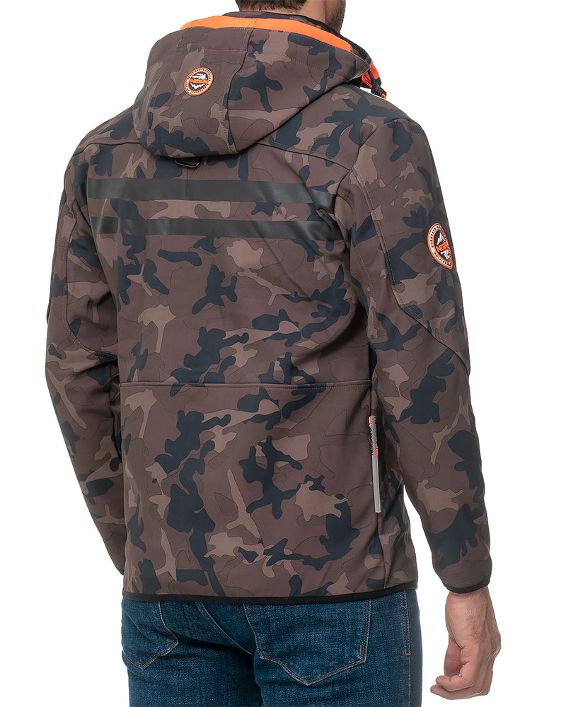 Herren Regular Fit Softshelljacke royaute men - Kaki-Orange