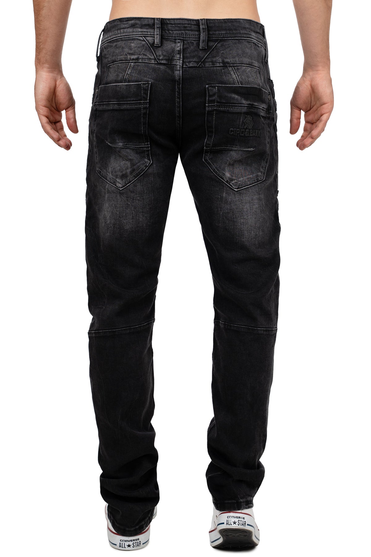 Herren Regular Fit Jeans Stonewashed in Black – Cipo & Baxx – Ansicht 2