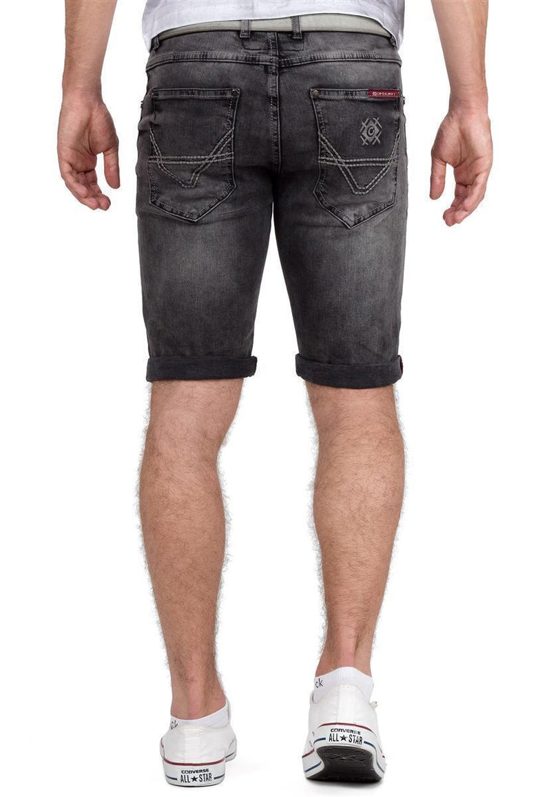 Herren Regular Fit Shorts Stonewashed 21CB17 - Dark Grey