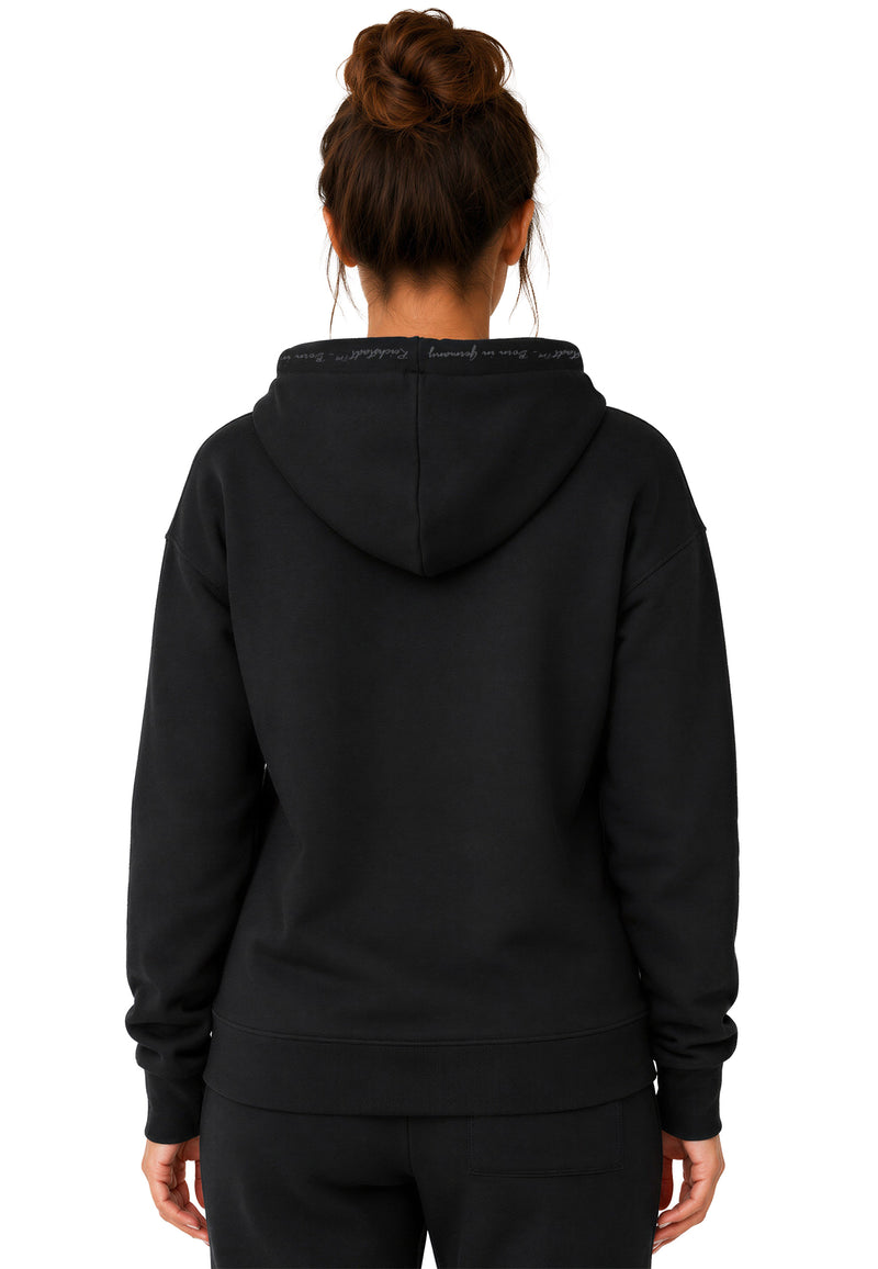 Damen Relaxed Fit Hoodie Marken-Stick 23RSW038 - Black