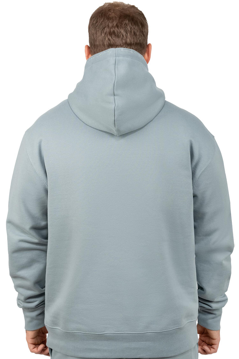 Herren Regular Fit Sport Hoodie Marken-Stick S-23RS034 - Grey