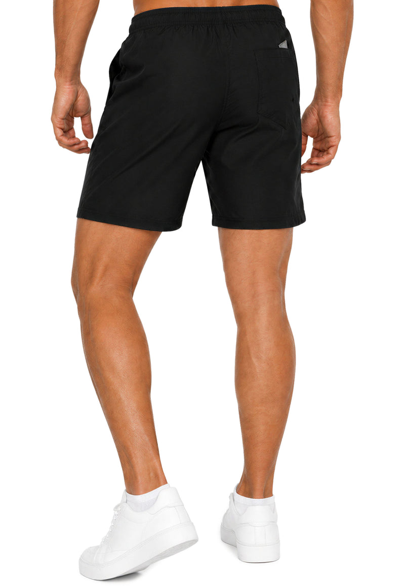 Herren Regular Fit Shorts Mid Waist 25RS073 - Black