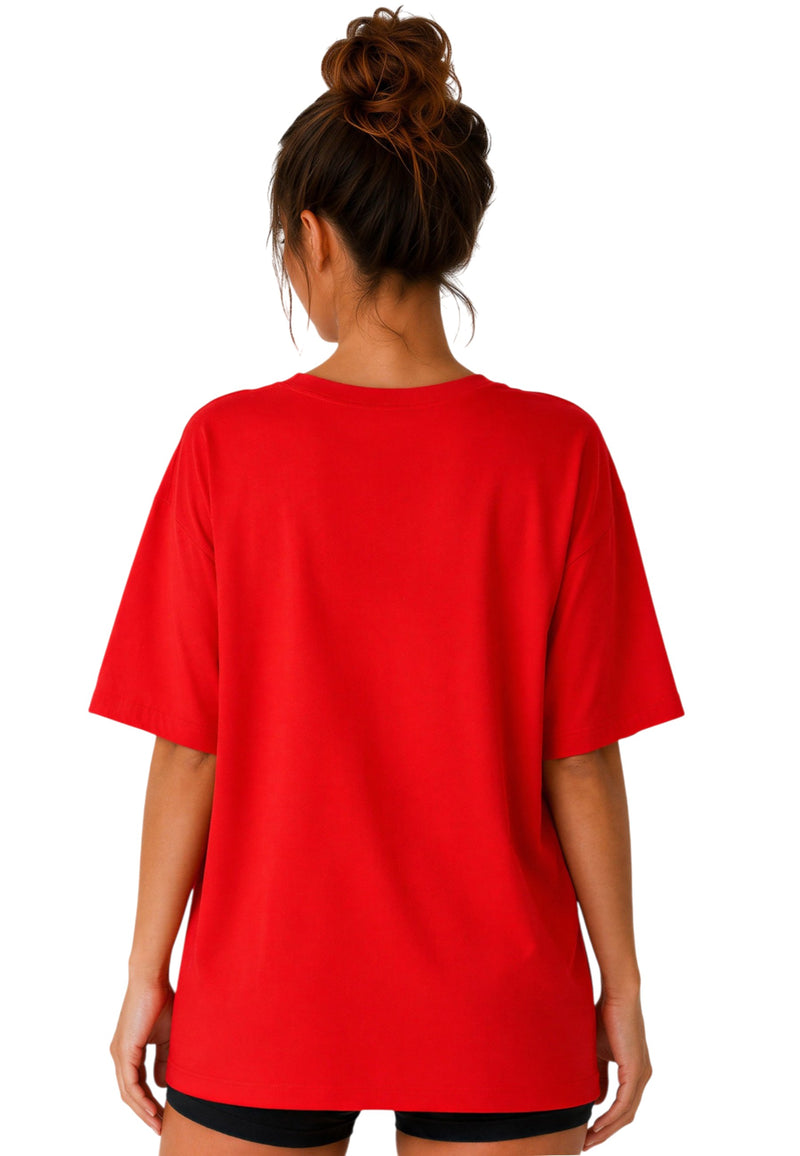 Damen Oversized T-Shirt 24RSW058 - Red