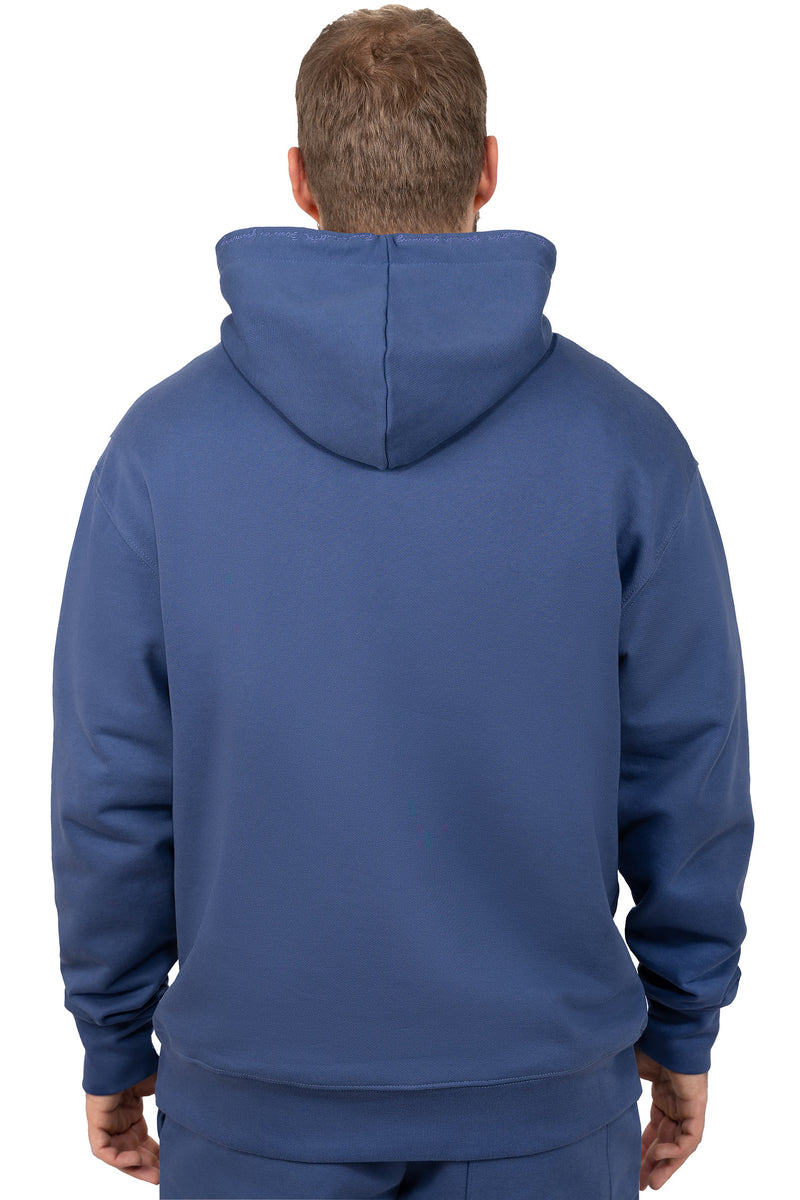 Herren Regular Fit Sport Hoodie Marken-Stick S-23RS034 - Dark Blue