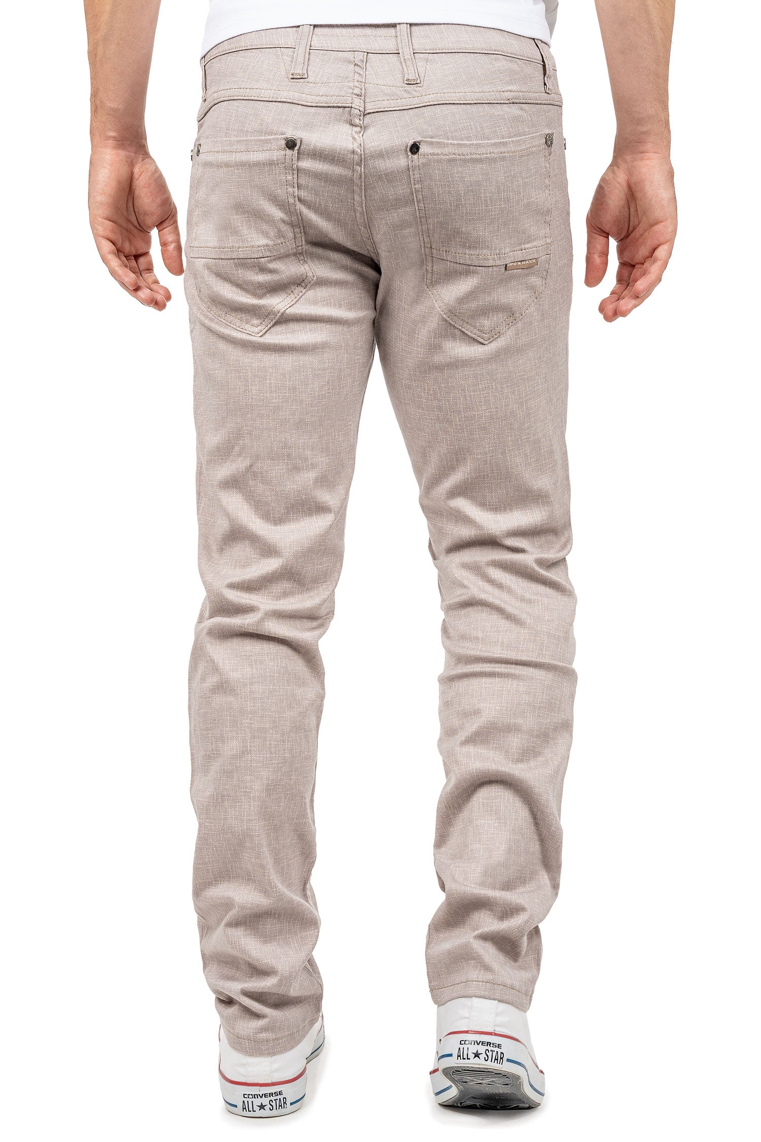 Herren Slim Fit Hose Mid Waist CD840 - Beige