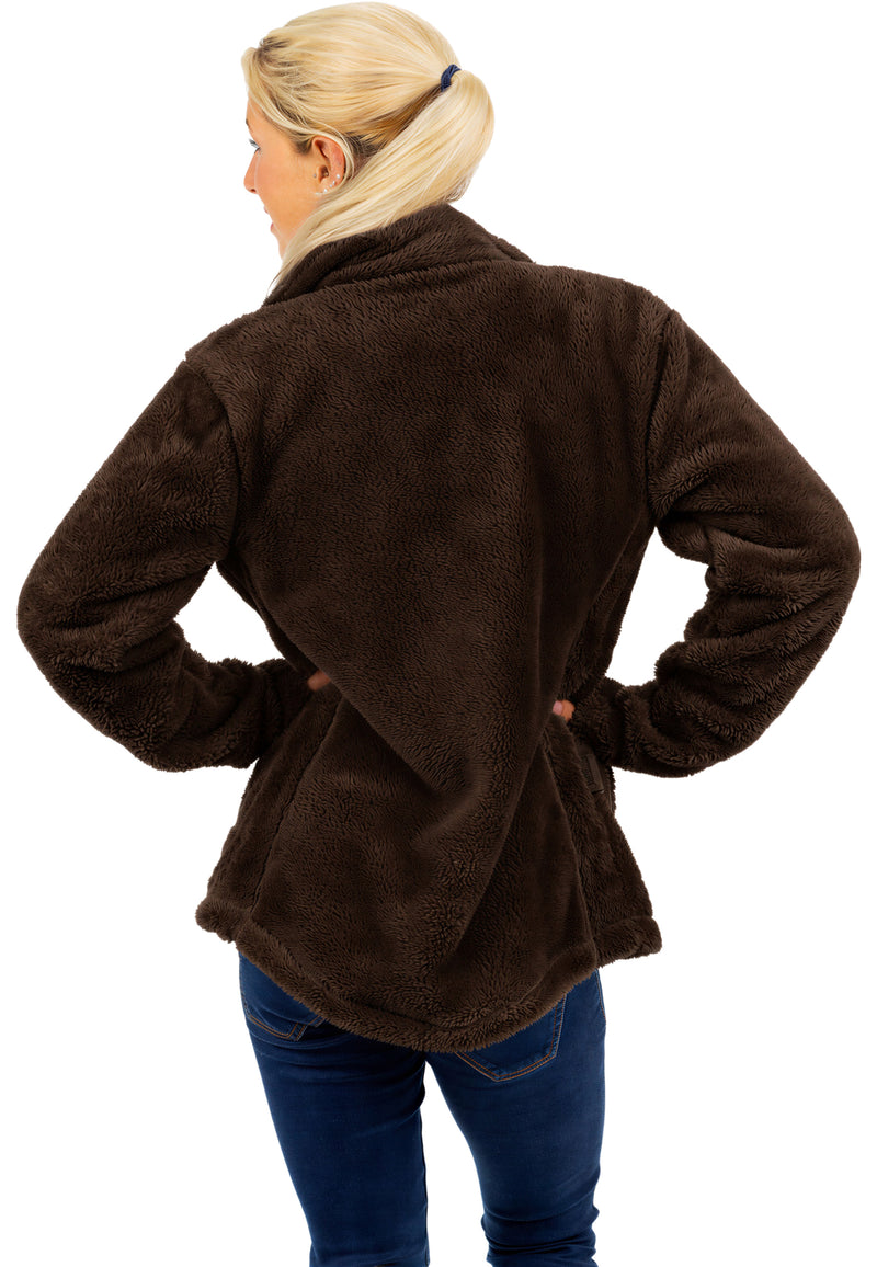 Damen Regular Fit Fleecejacke Kuschelige 22RSW002 - Coffee Brown