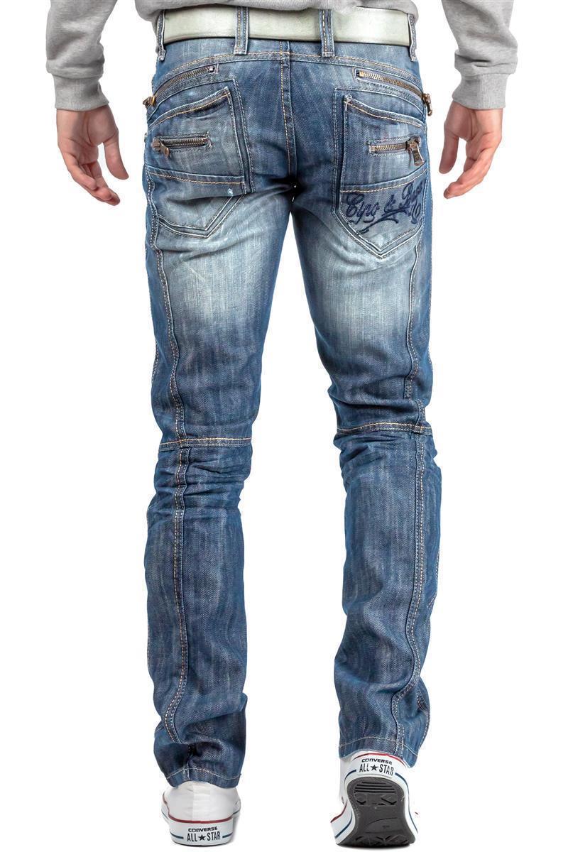 Herren Regular Fit Jeans Stonewashed C0751 - Blue