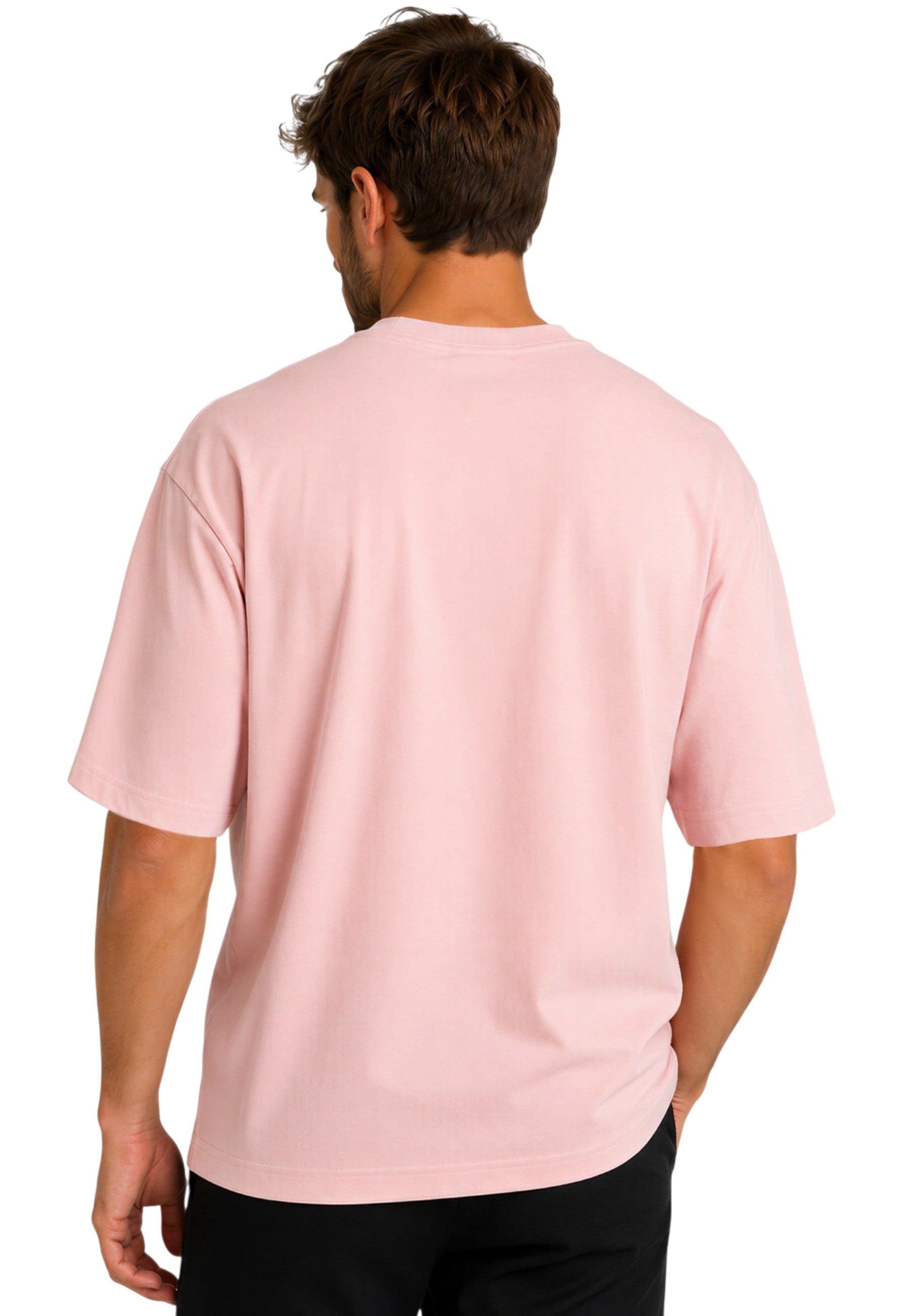 Herren Relaxed Fit T-Shirt 24RS058 Pink - mehrfarbig