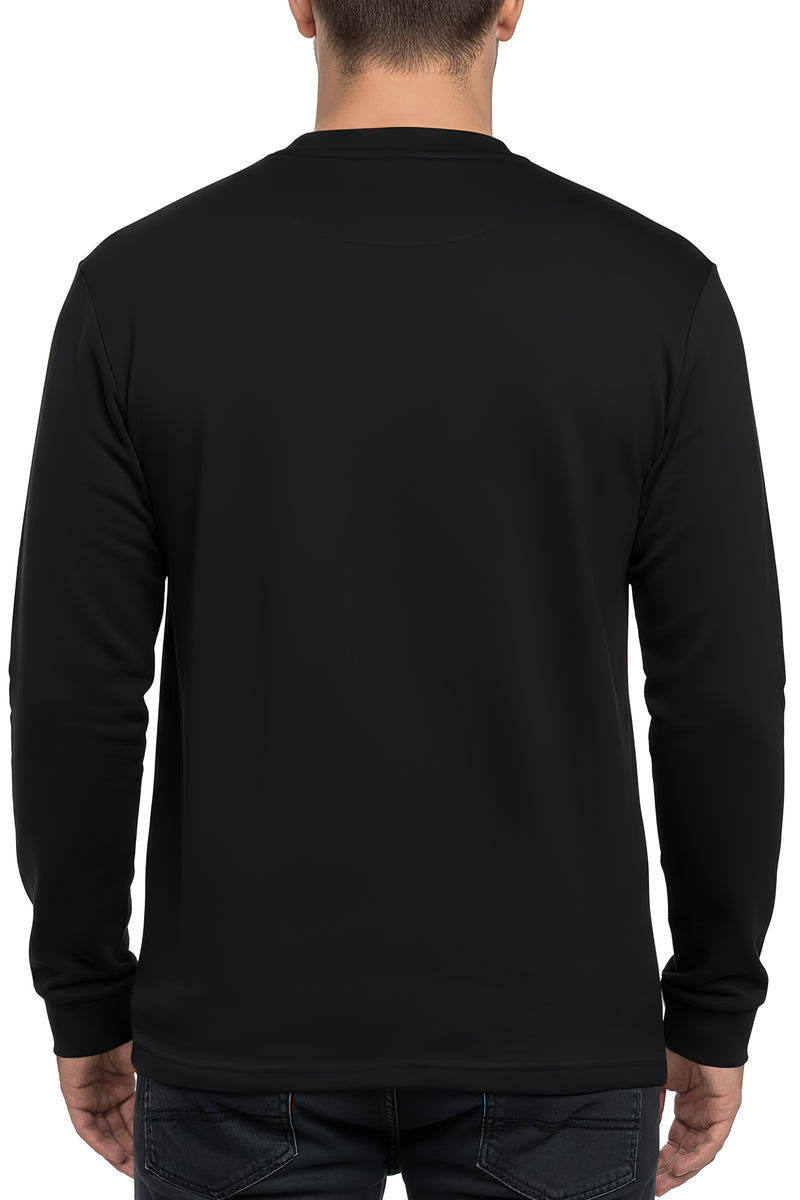 Herren Oversized Langarm Shirt 23RS042 - Black