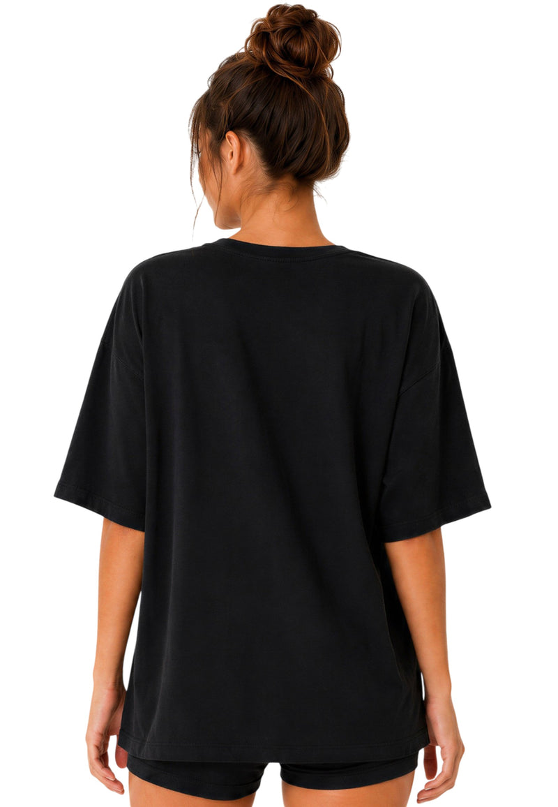 Damen Oversized T-Shirt 24RSW058 - Black