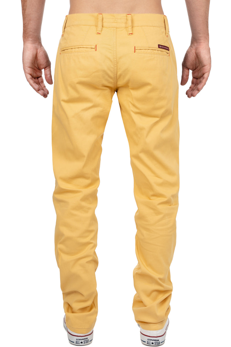 Herren Regular Fit Hose Mid Waist CD842 - Mustard