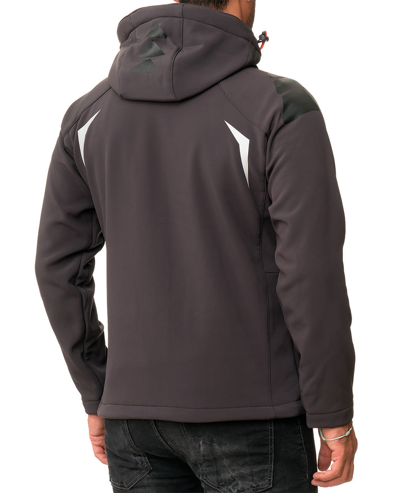 Herren Regular Fit Softshelljacke techno men - Dark Grey