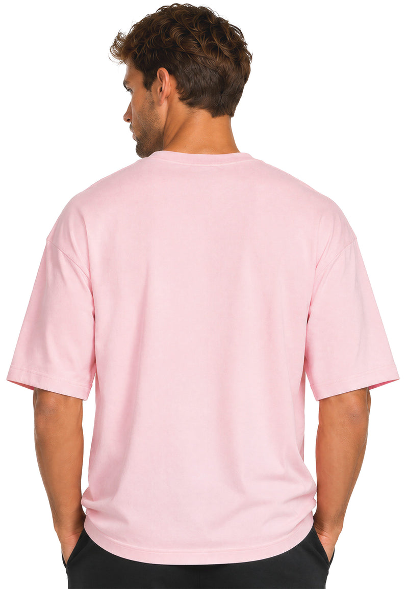 Herren Regular Fit T-Shirt Shoulder Drop 25RS071 - Pink