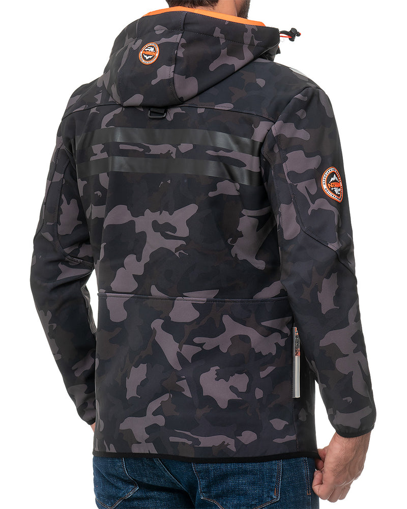 Herren Regular Fit Softshelljacke royaute men - Black-Orange