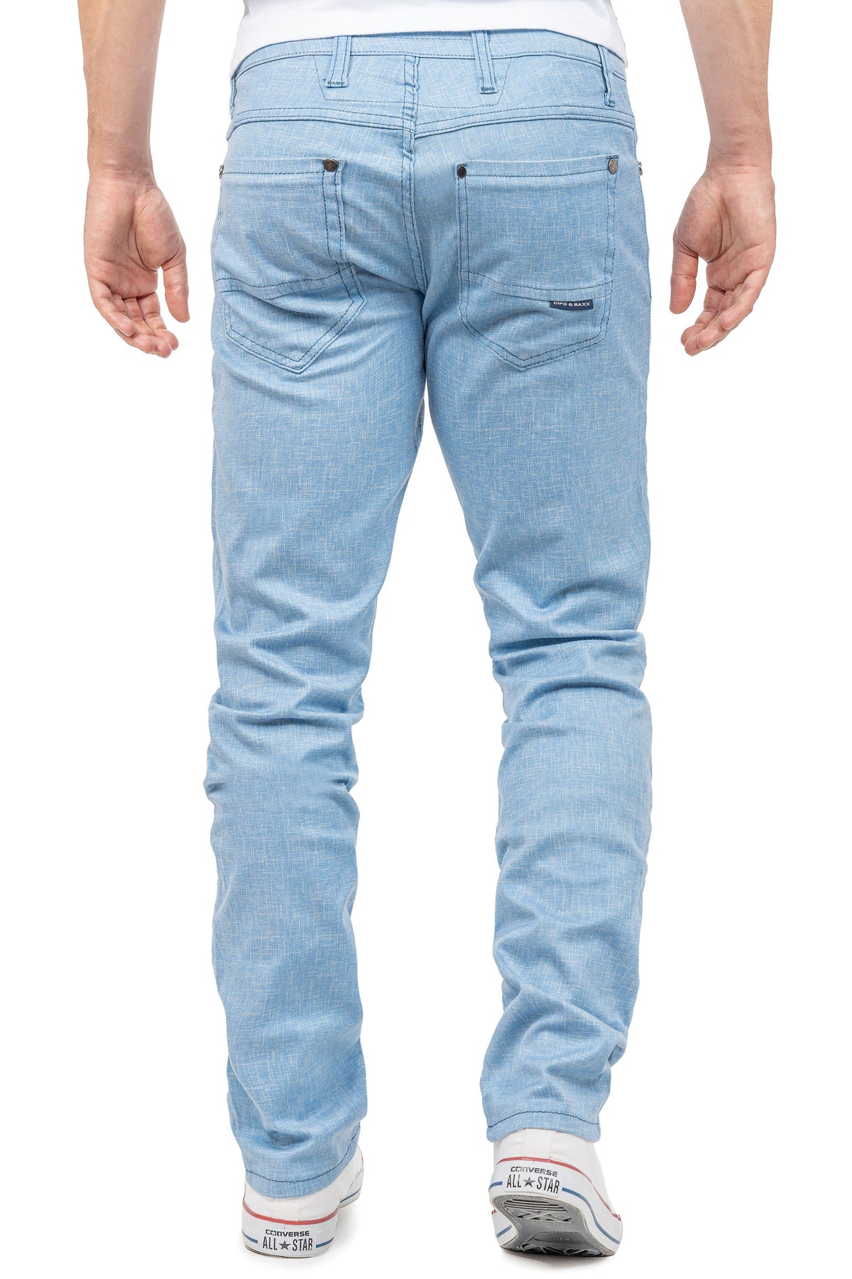Herren Slim Fit Hose Mid Waist CD840 - Blue