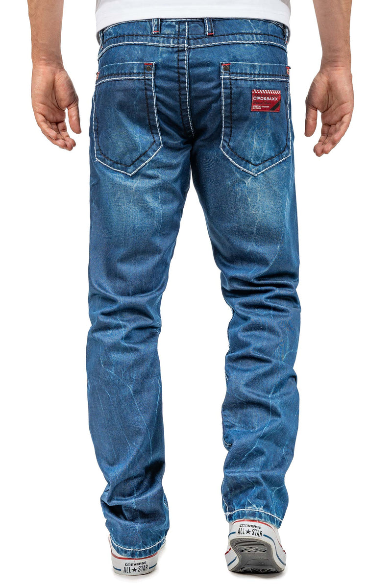 Herren Regular Fit Jeans Stonewashed CD709 - Blue
