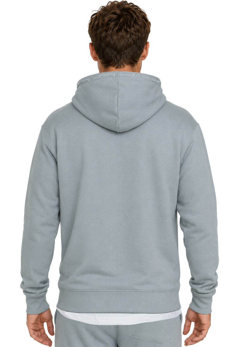 Herren Regular Fit Hoodie Marken-Stick 23RS034 - Grey