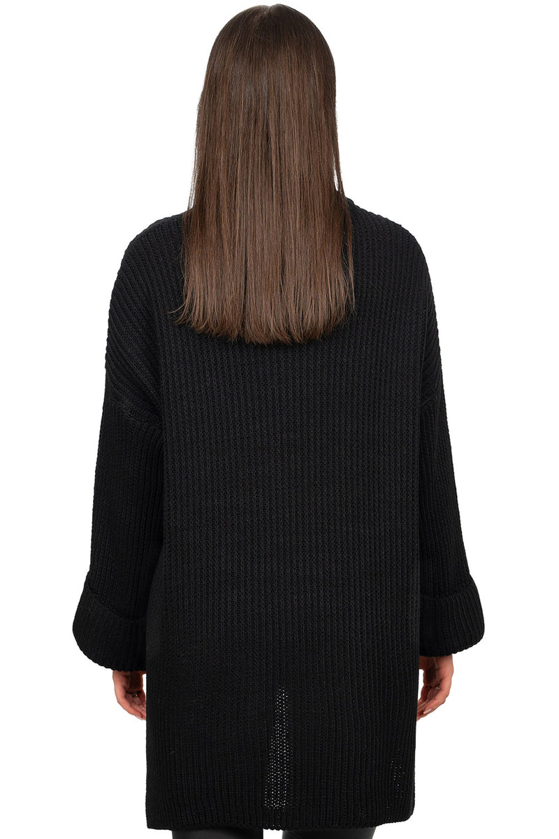 Damen Relaxed Fit Pullover 25RSW067 - Black
