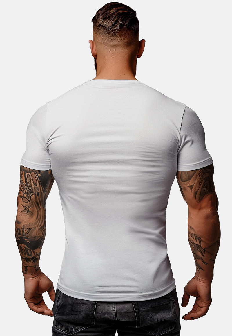 Herren Relaxed Fit T-Shirt 24RS048 - White