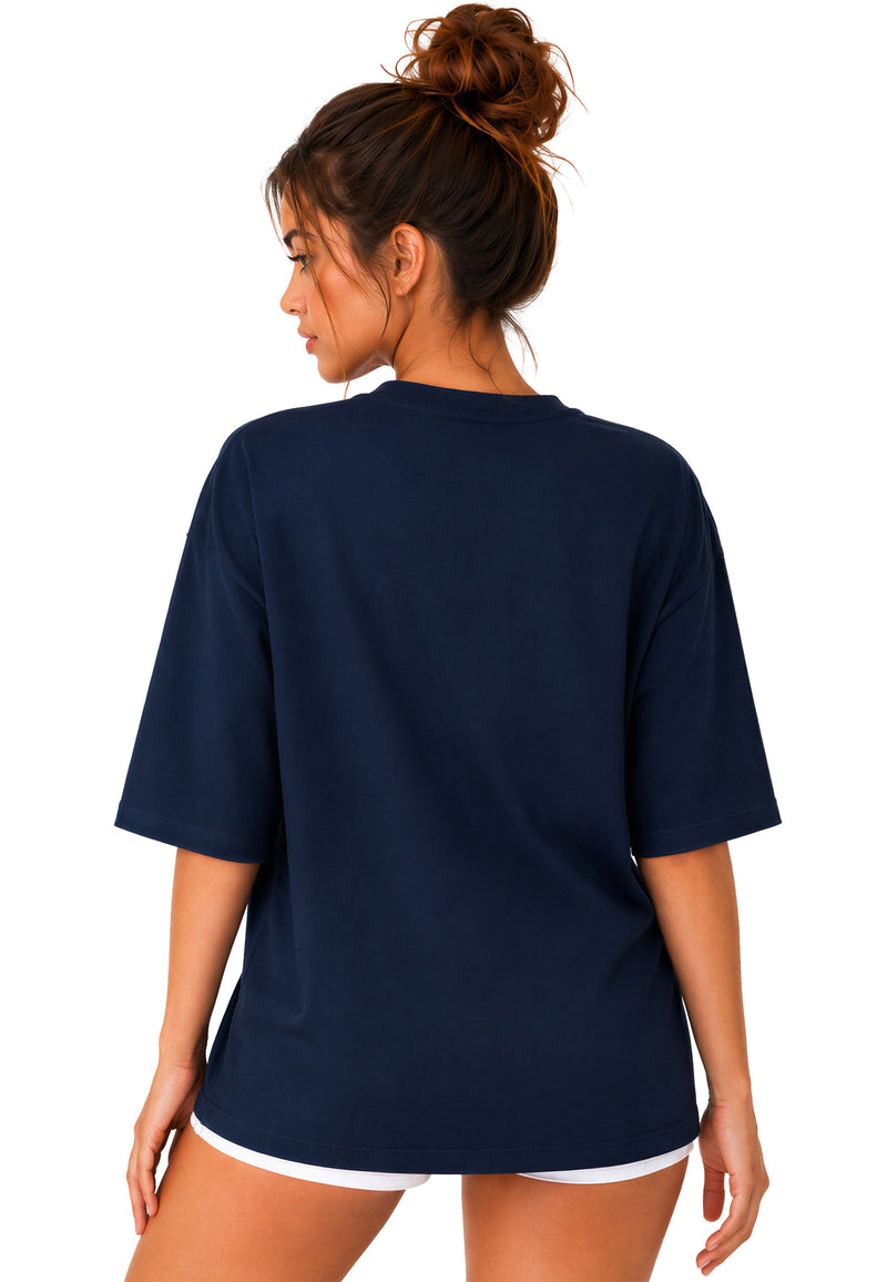 Damen Oversized Oversized T-Shirt 25RSW070 - Dark Blue
