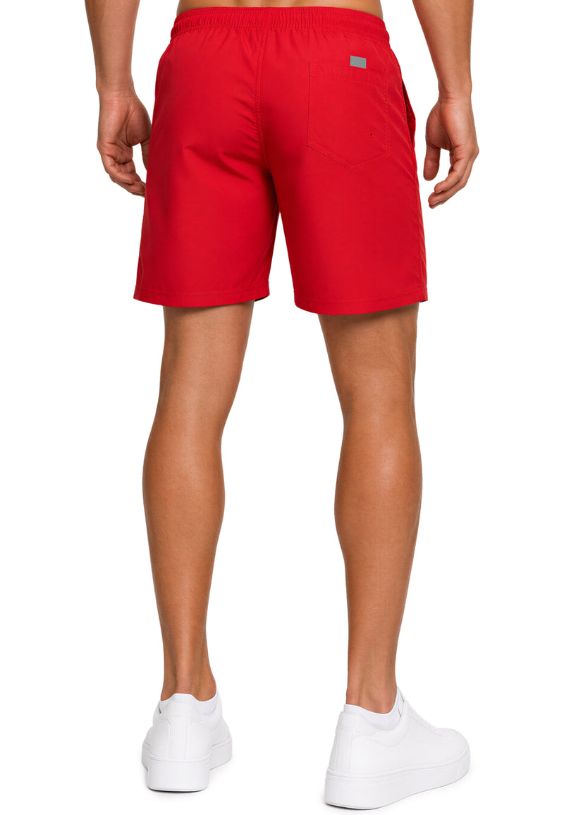 Herren Regular Fit Shorts Mid Waist 25RS073 - Red