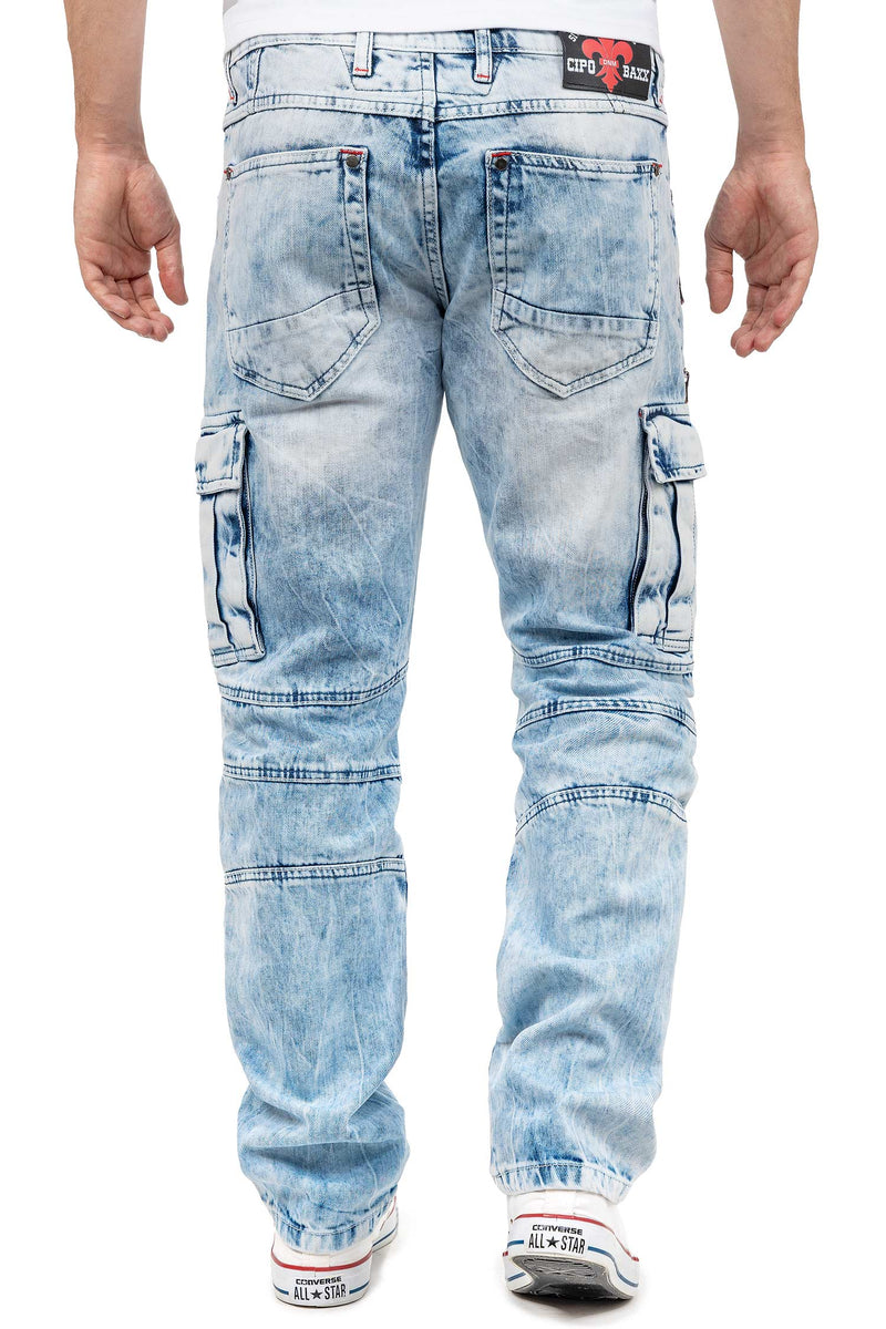 Herren Regular Fit Jeans Stonewashed CD798 - Iceblue