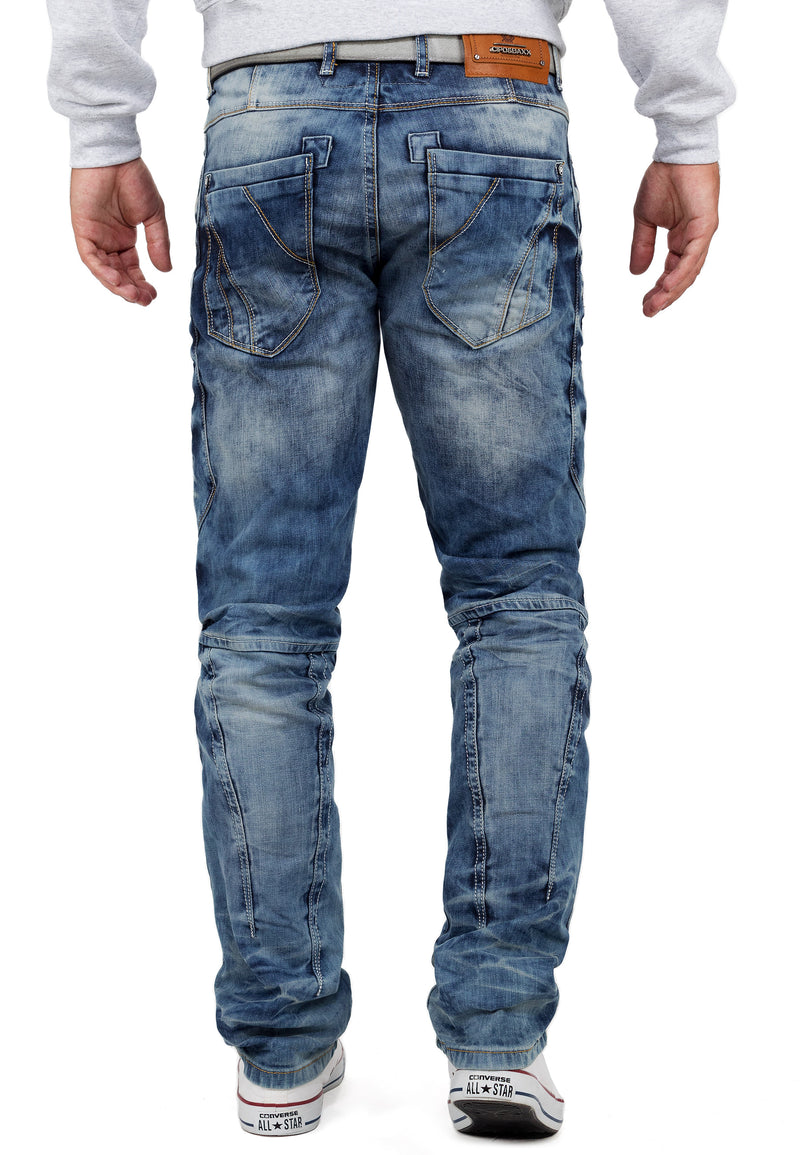 Herren Regular Fit Jeans Stonewashed CD346 - Blue
