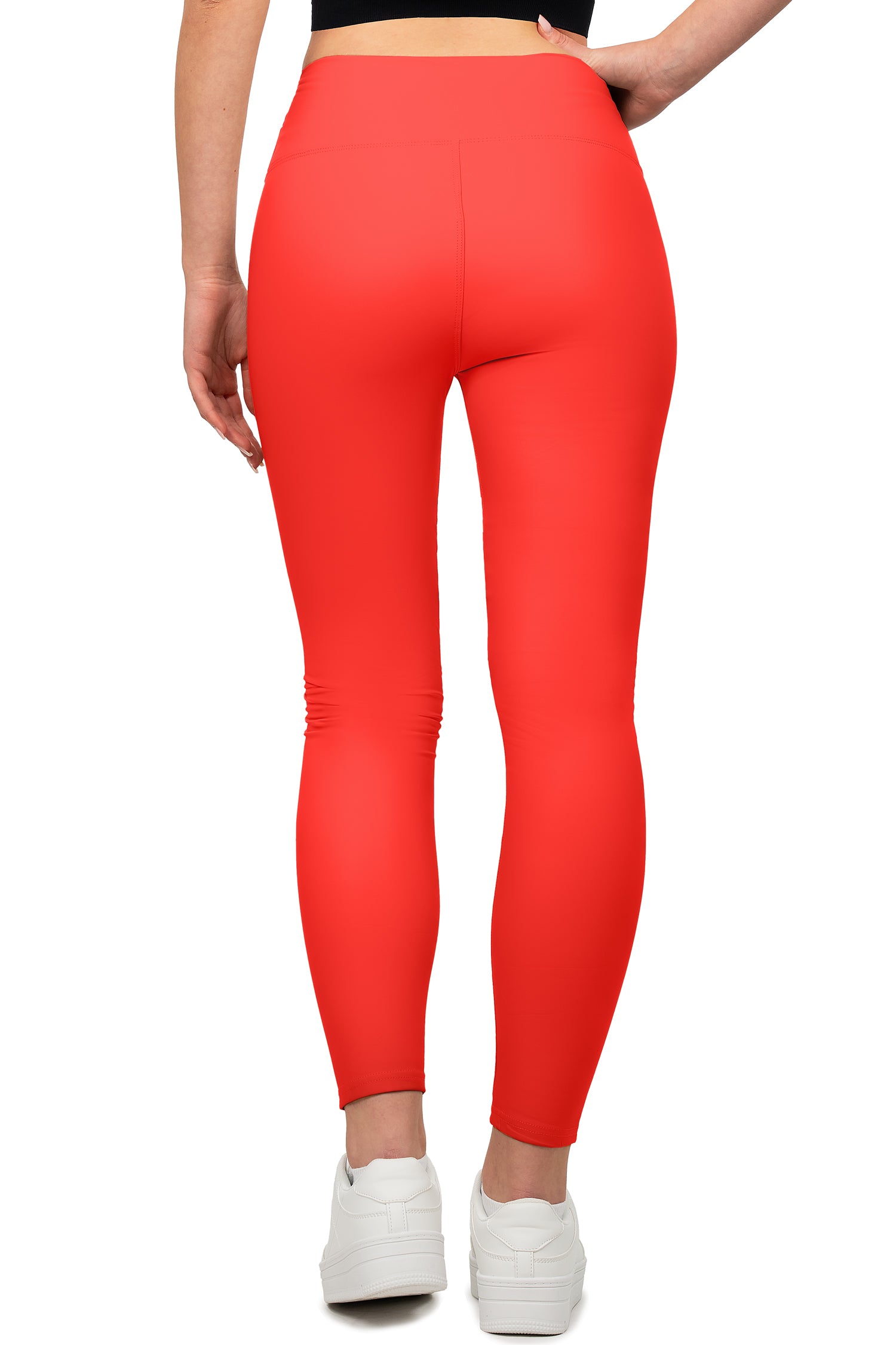 Damen Skinny Fit Hose High Waist 25RSW066 - Red