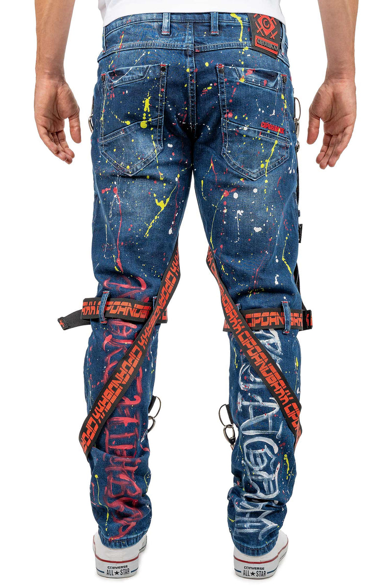 Herren Regular Fit Jeans Stonewashed CD716 - Blue