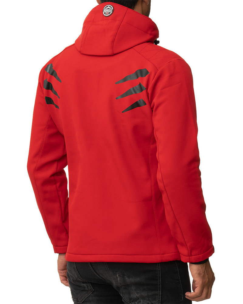 Herren Regular Fit Softshelljacke tacebook - Red
