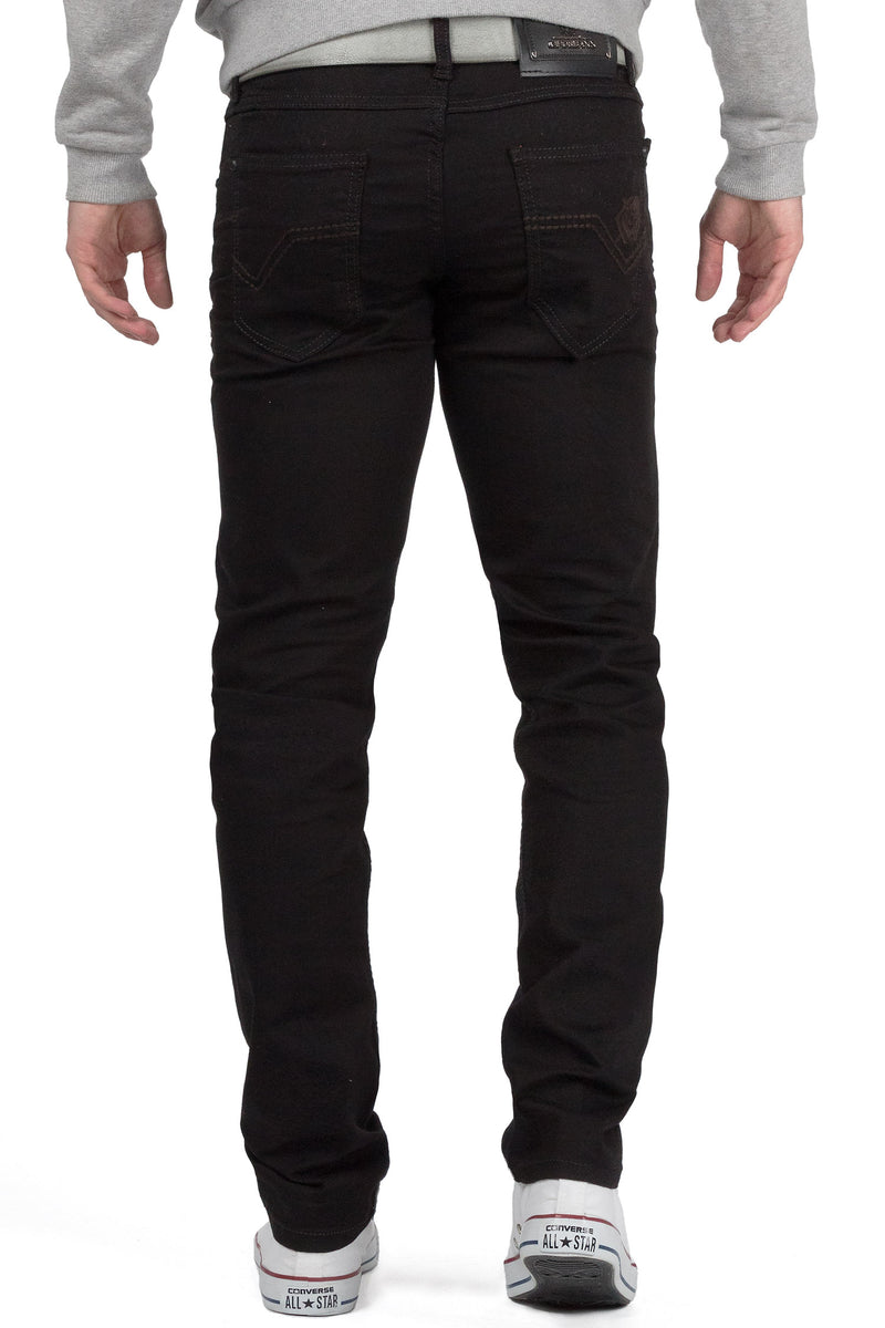 Herren Regular Fit Jeans Denim CD319A - Black