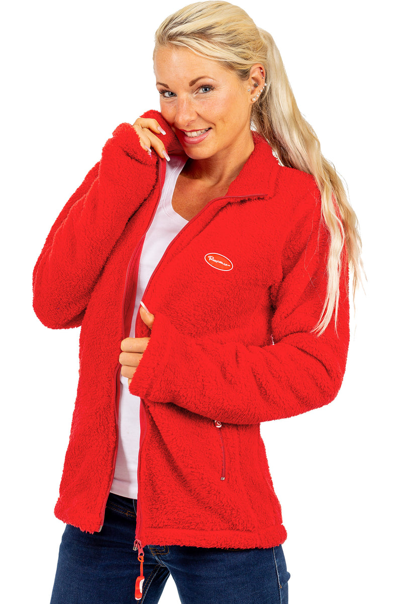 Damen Regular Fit Fleecejacke Kuschelige 22RSW002 - Red