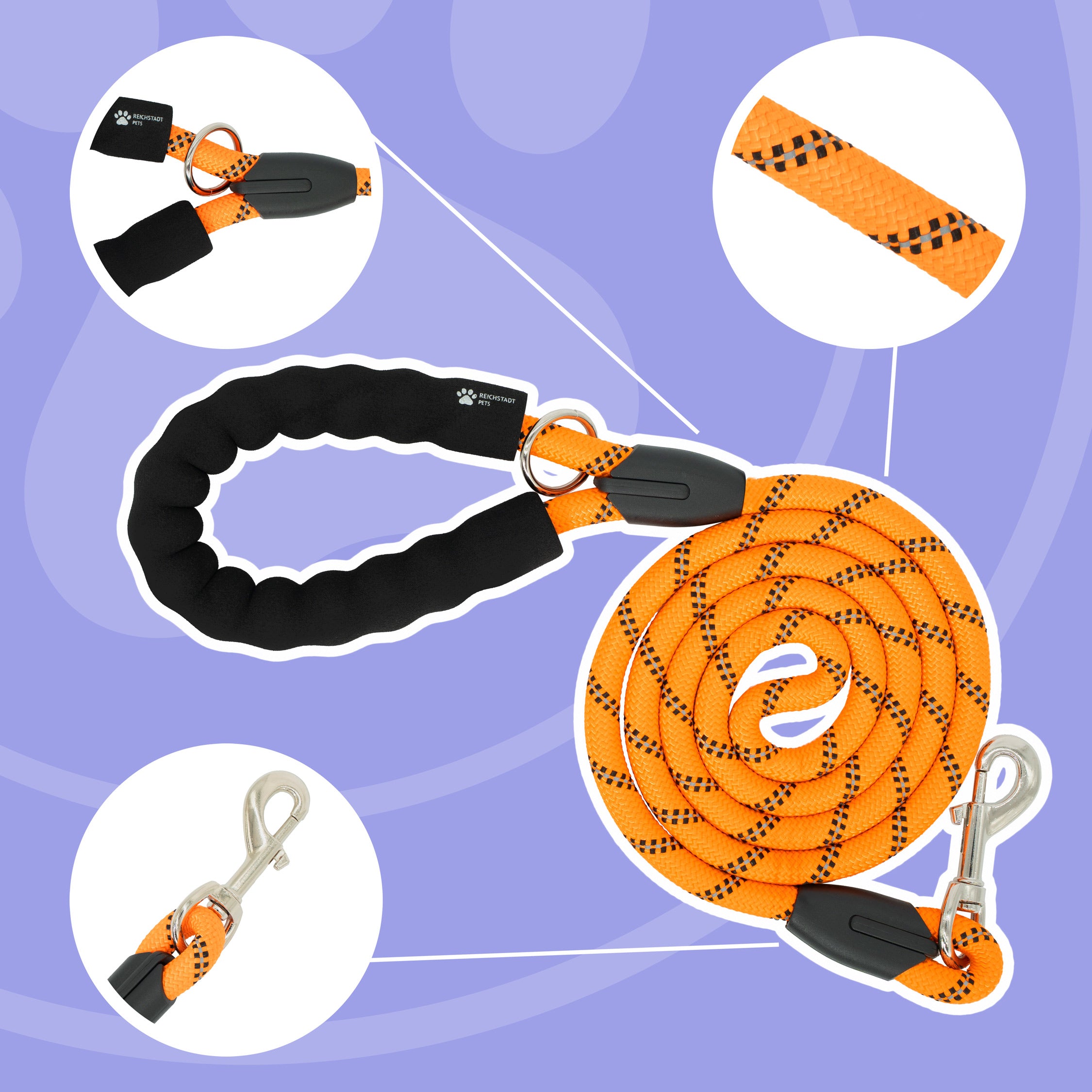 RS Pets Hundeleine Nylon 25RSP084 - Orange