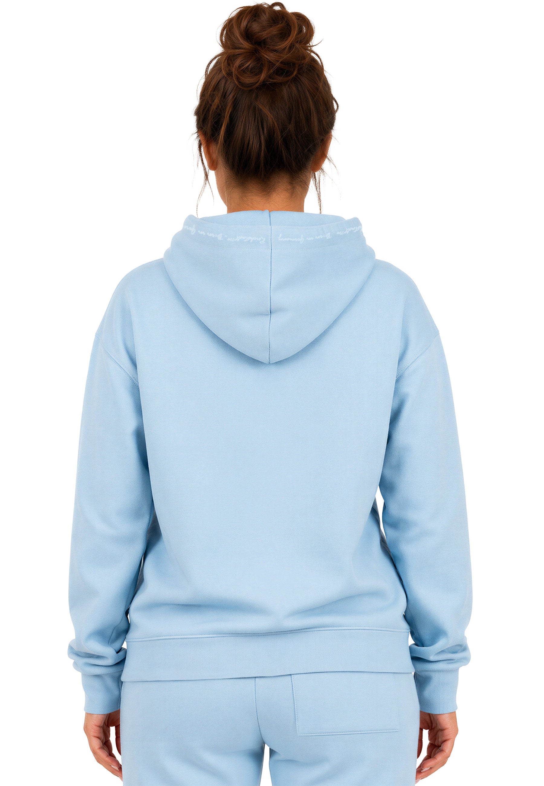 Damen Relaxed Fit Hoodie Marken-Stick 23RSW038 - Baby Blue