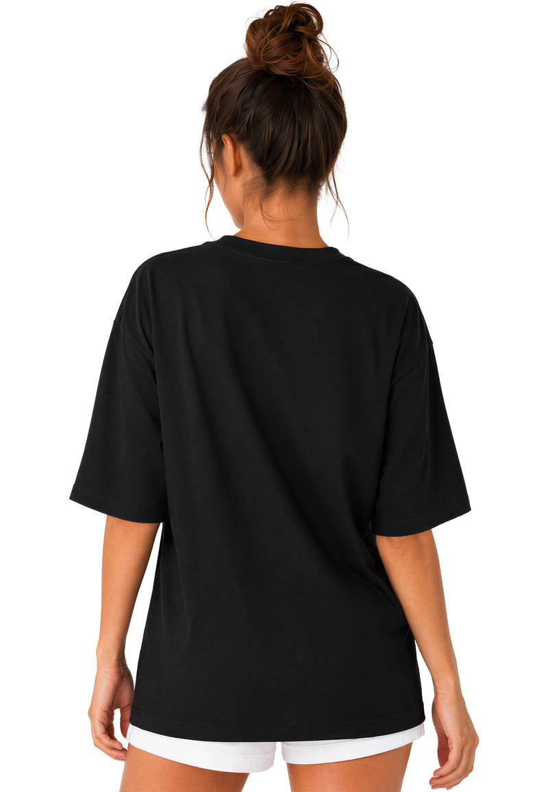 Damen Oversized Oversized T-Shirt 25RSW070 - Black